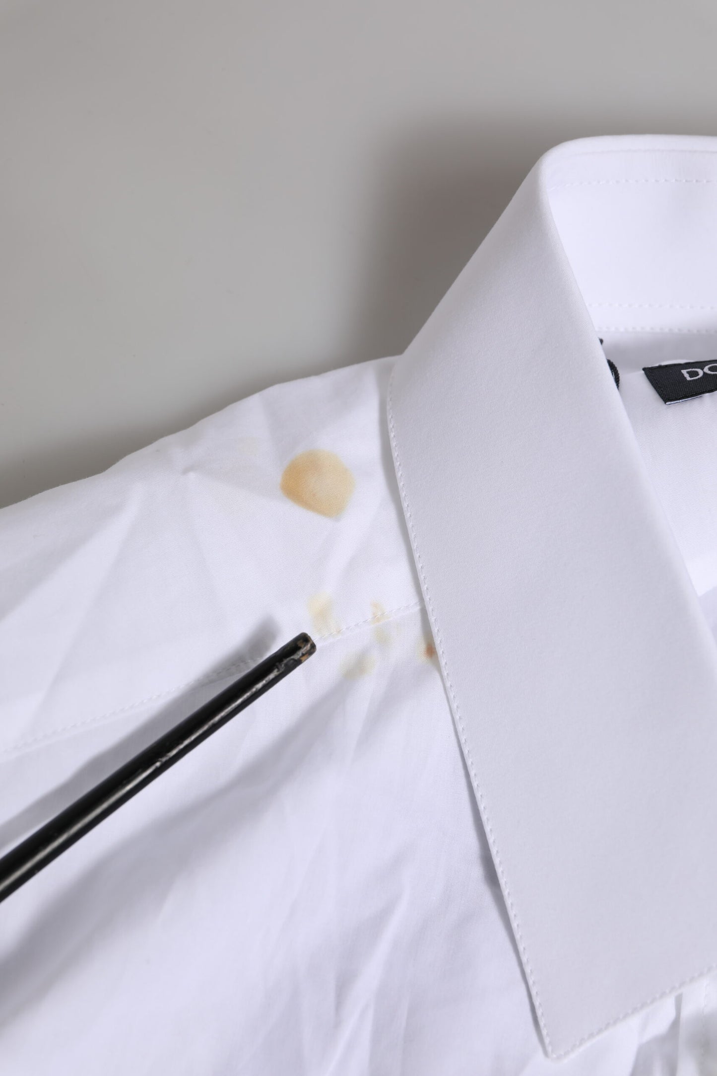 Dolce &amp; Gabbana – Weißes, langärmliges MARTINI-Hemd aus Baumwolle