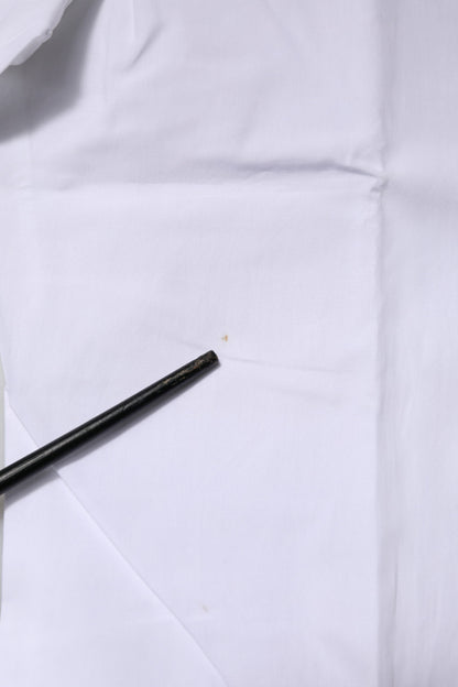 Dolce &amp; Gabbana – Weißes, langärmliges, formelles Hemd aus Baumwolle in GOLD