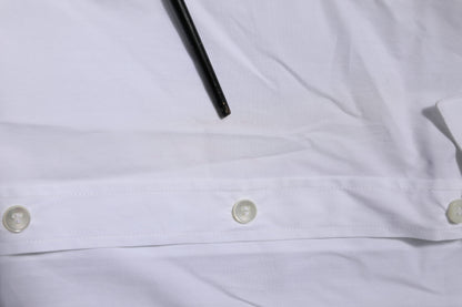 Dolce &amp; Gabbana – Weißes, langärmliges, formelles Hemd aus Baumwolle in GOLD