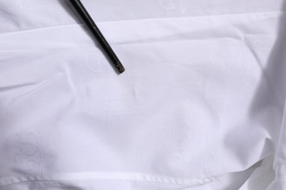 Dolce &amp; Gabbana – Weißes, langärmliges, formelles Hemd aus Baumwolle in GOLD