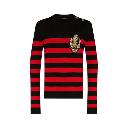 Balmain Schwarzer Wollpullover