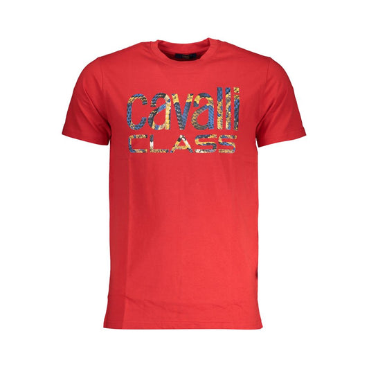 Rotes Baumwoll-T-Shirt der Cavalli-Klasse