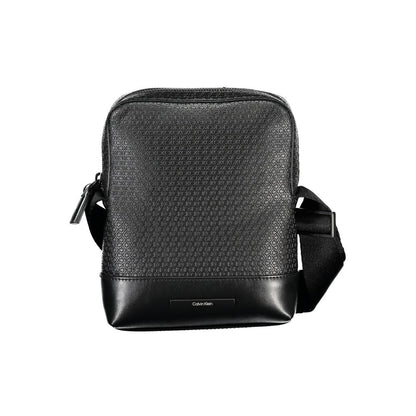 Calvin Klein – Elegante schwarze Umhängetasche mit kontrastierenden Akzenten