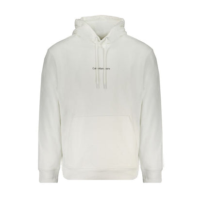 Calvin Klein Weißer Baumwollpullover für Herren mit Kapuze