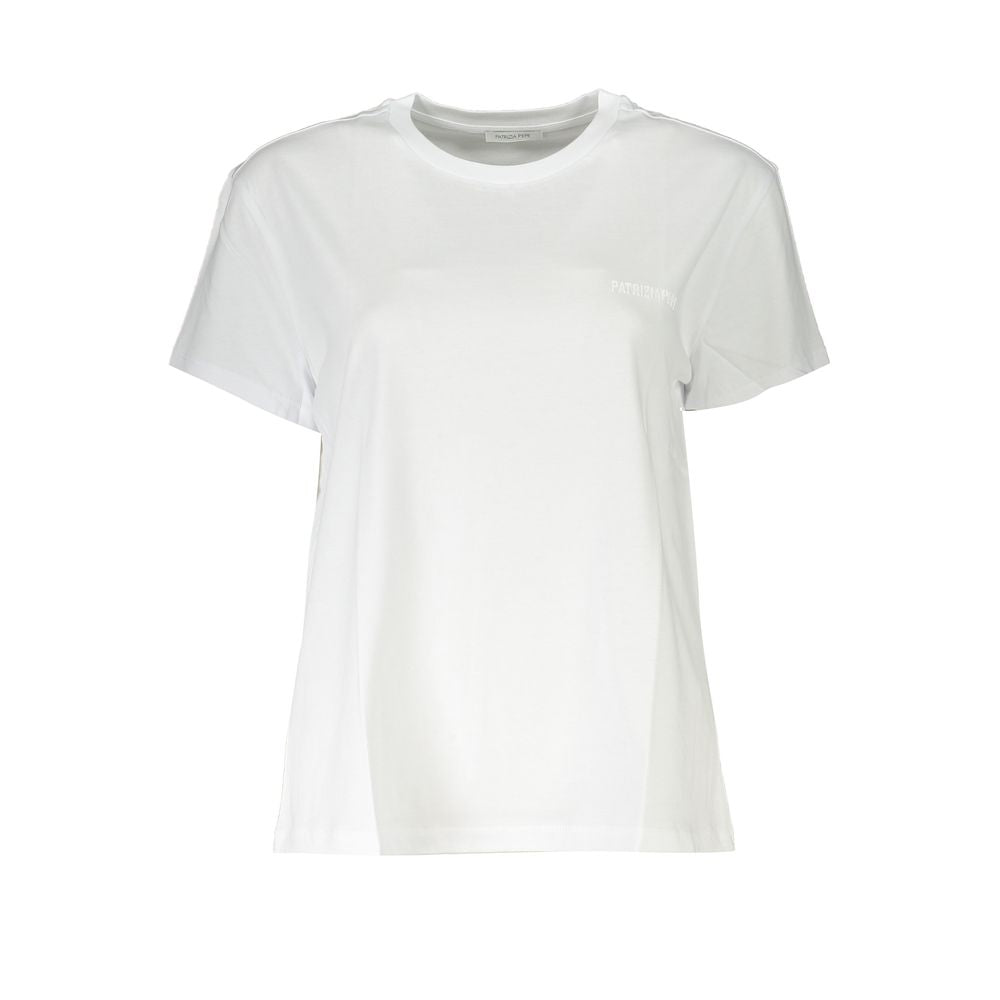Patrizia Pepe Weißes Baumwoll-T-Shirt für Damen