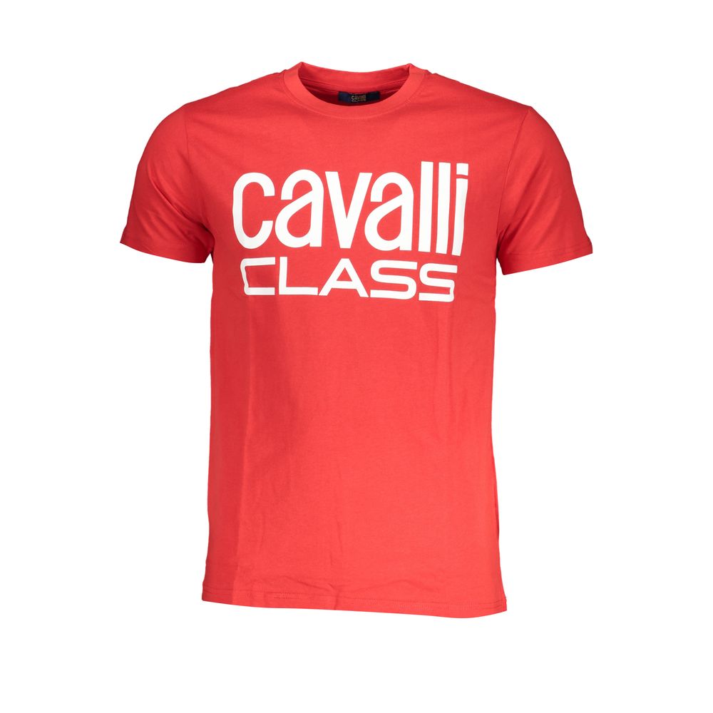 Rotes Baumwoll-T-Shirt der Cavalli-Klasse
