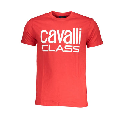 Rotes Baumwoll-T-Shirt der Cavalli-Klasse