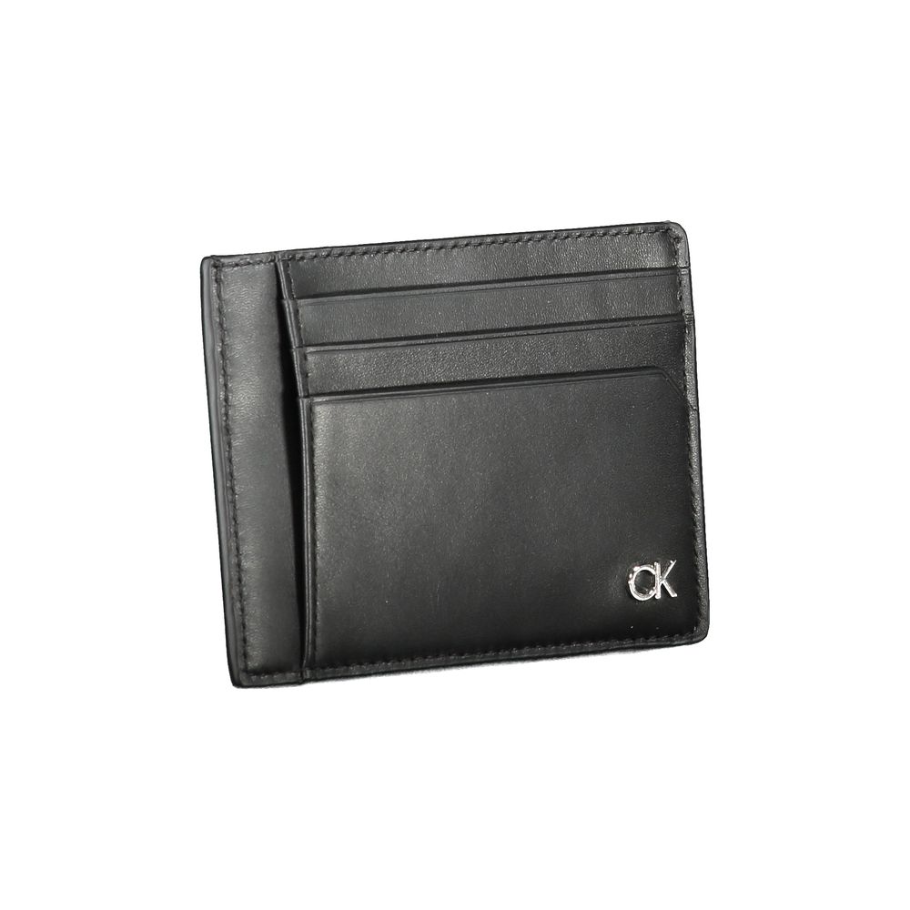 Calvin Klein Schwarze Lederbrieftasche