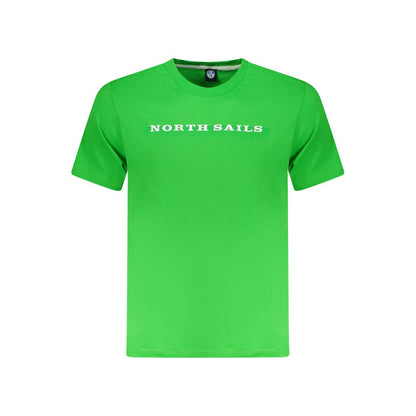 North Sails Green Cotton Men T-Shirt
