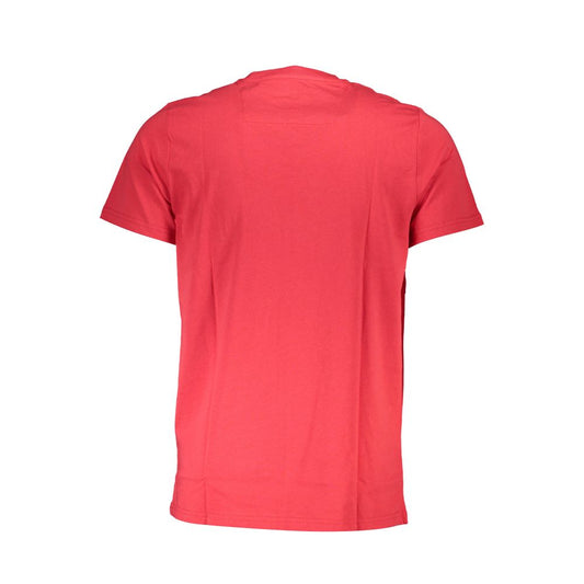 Cavalli Class Rotes Herren-T-Shirt aus Baumwolle