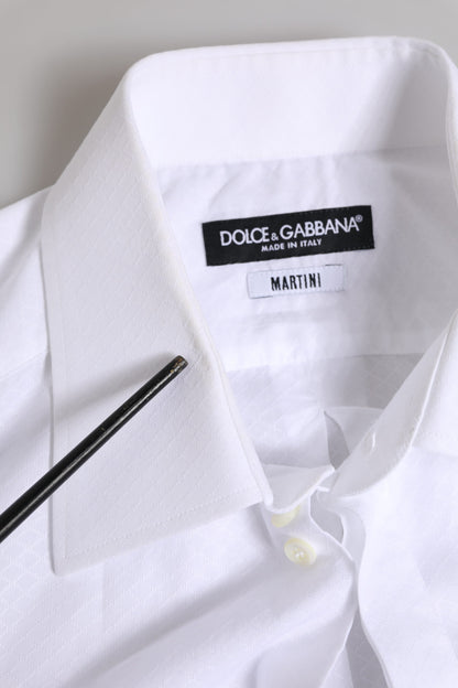 Dolce &amp; Gabbana Weißes MARTINI-Baumwollhemd für Herren