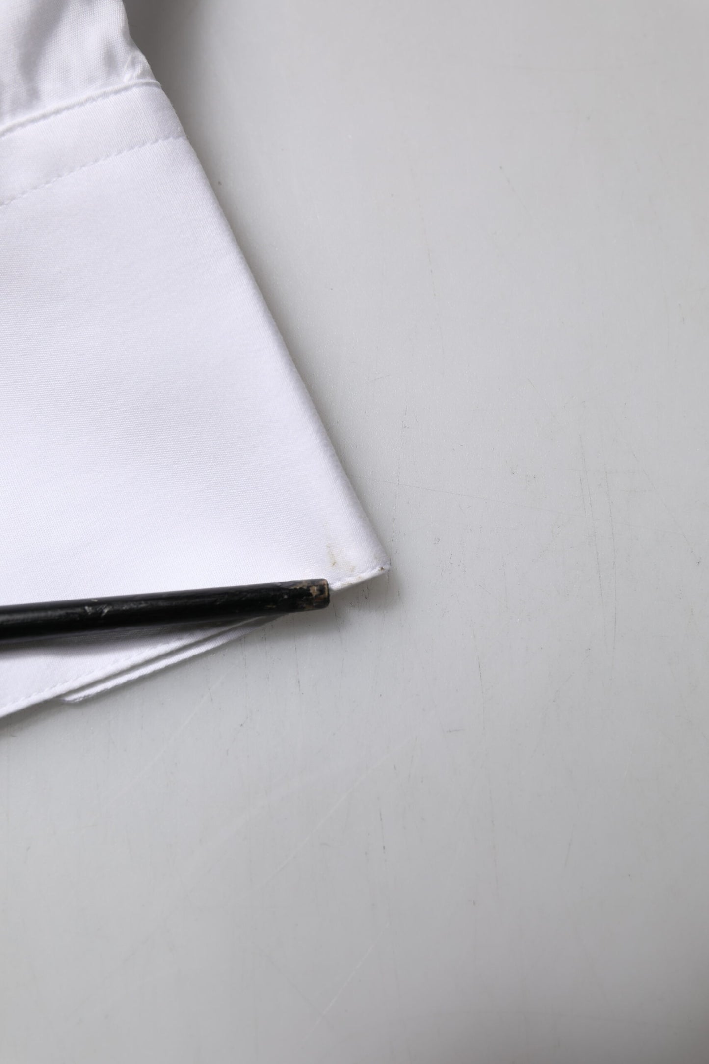 Dolce &amp; Gabbana Weiß GOLD Baumwolle Langarm Herren Formelles Hemd