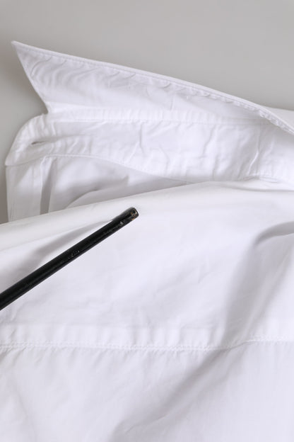 Dolce &amp; Gabbana Weißes GOLD Baumwollhemd für Herren