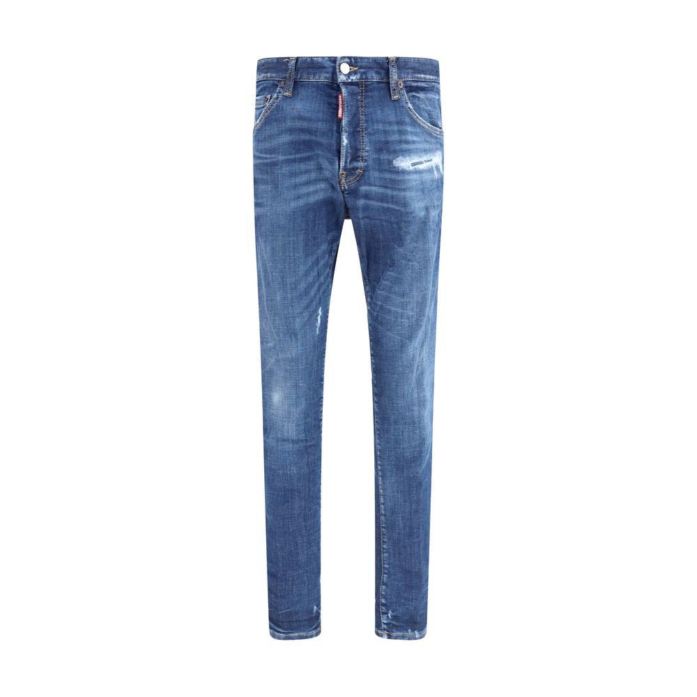 Dsquared² Blaue Baumwoll-Skinny-Jeans