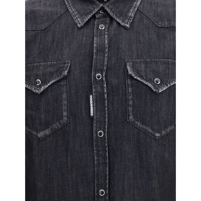 Dsquared² Schwarzes Jeanshemd