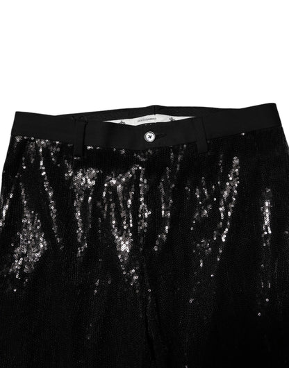 Dolce & Gabbana Black Sequined Embellishment Pants