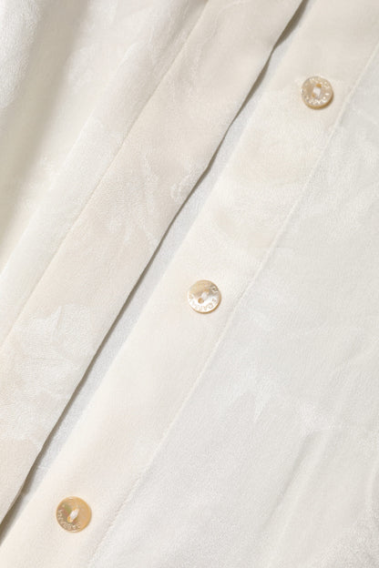 Dolce &amp; Gabbana – Weiße Bluse mit langen Ärmeln und Knopfleiste