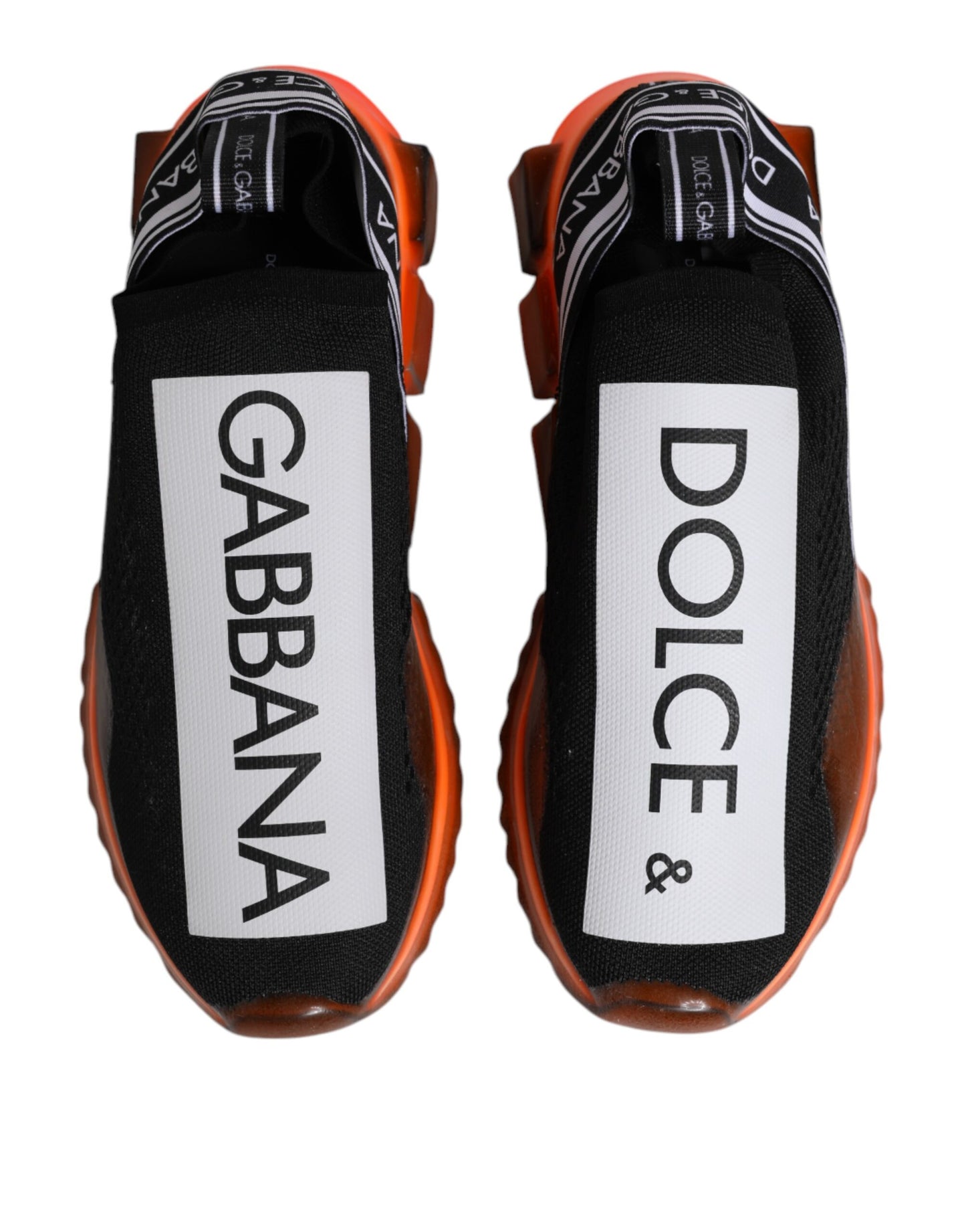 Dolce &amp; Gabbana Schwarz Weiß Slip On Sorrento Sneakers Schuhe