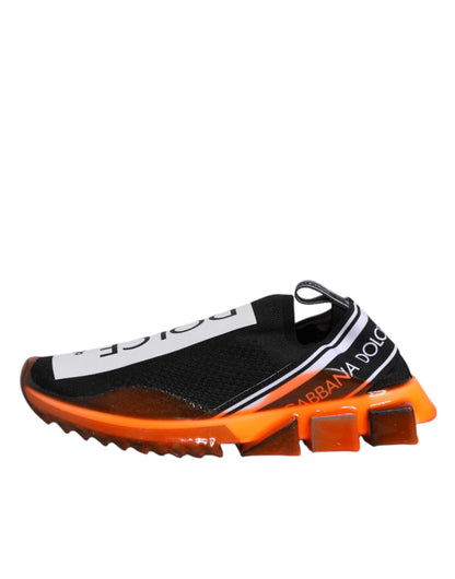 Dolce &amp; Gabbana Schwarz Weiß Slip On Sorrento Sneakers Schuhe