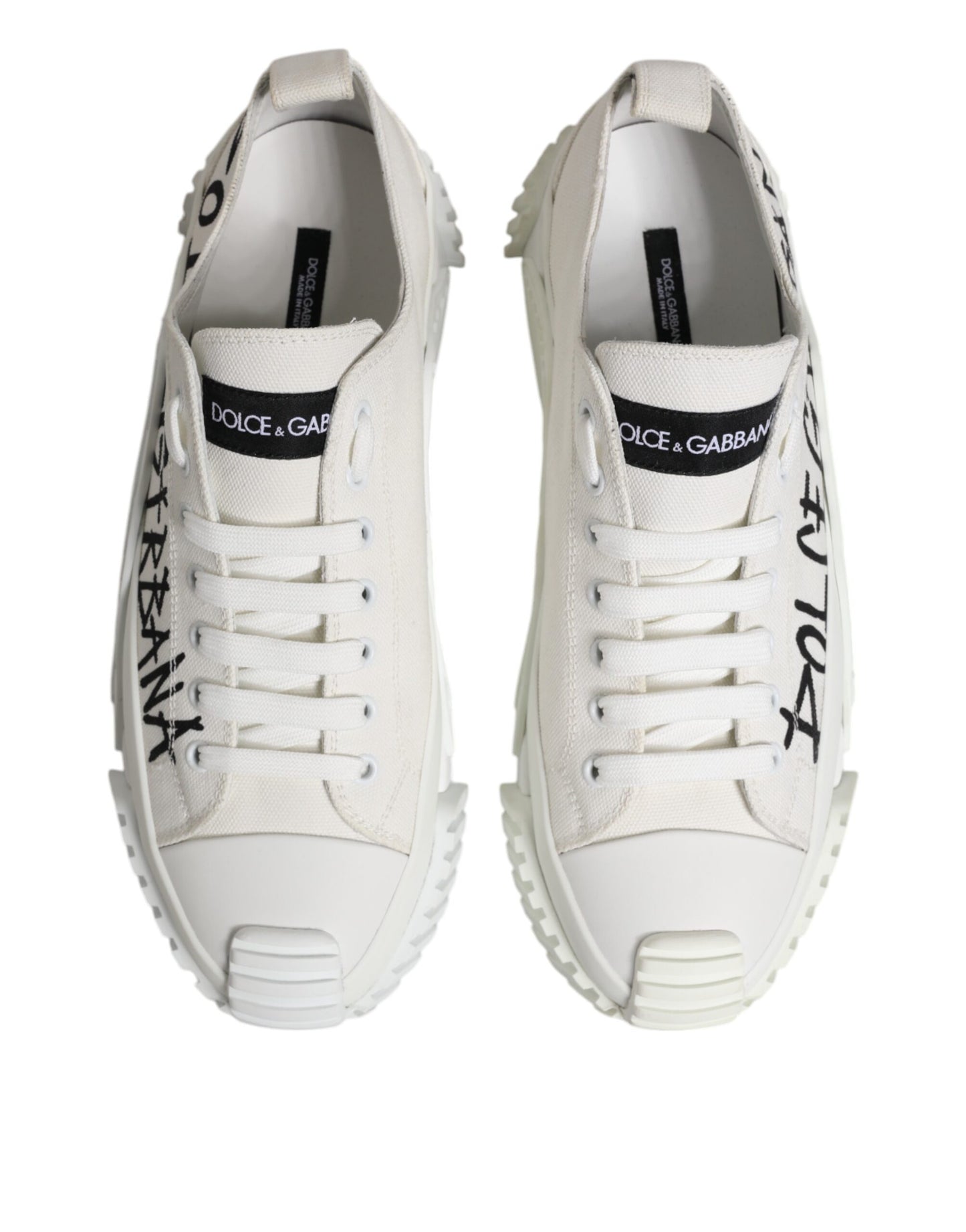 Dolce &amp; Gabbana Weiße Baumwolle NS1 Low Top Sneakers Schuhe