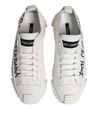 Dolce &amp; Gabbana Weiße Baumwolle NS1 Low Top Sneakers Schuhe