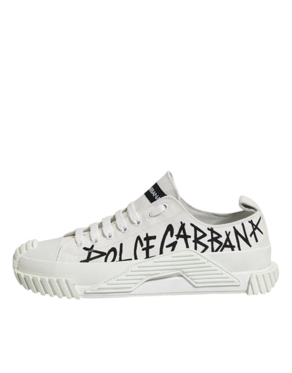 Dolce &amp; Gabbana Weiße Baumwolle NS1 Low Top Sneakers Schuhe