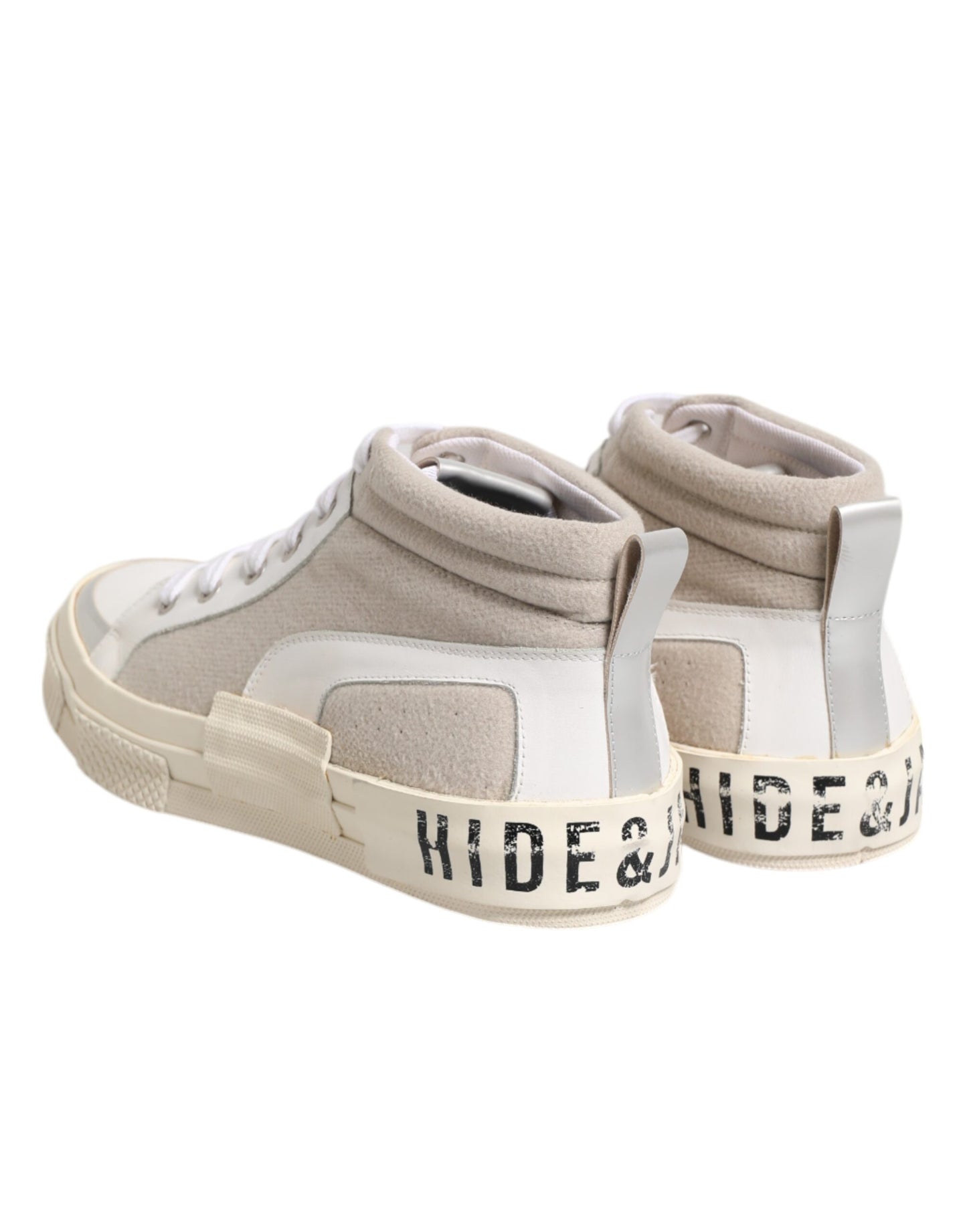 HIDE &amp; JACK – Lässige Sneakers mit Schnürung in Weiß und Beige