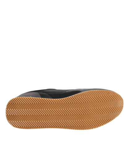 Trussardi – Niedrige, lässige Sneakers mit Schnürung in Schwarz und Grau