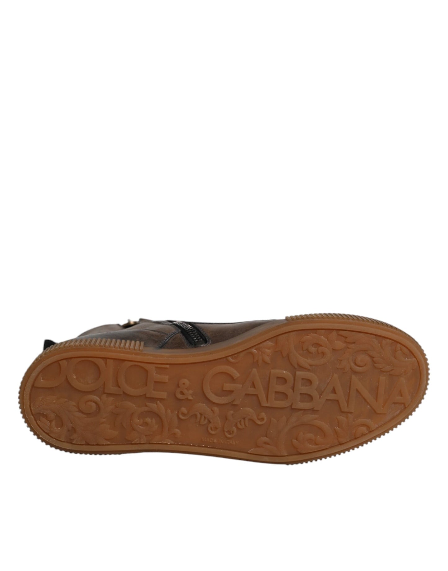 Dolce &amp; Gabbana – Wadenhohe Stiefel aus Pferdeleder in Braun