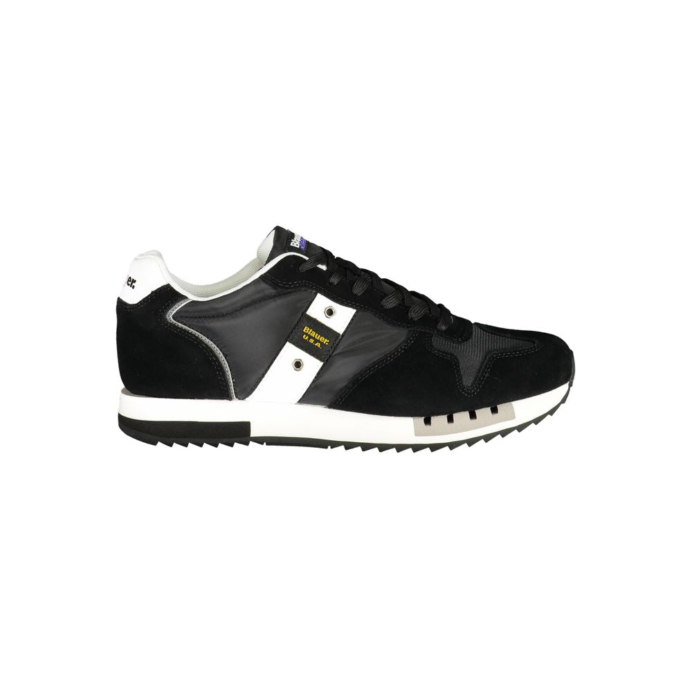 Blauer Herren-Sneaker aus schwarzem Polyester