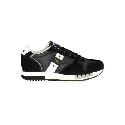 Blauer Herren-Sneaker aus schwarzem Polyester