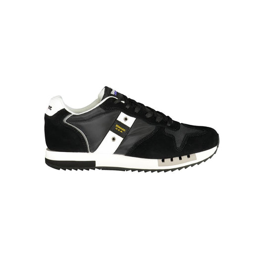 Blauer Herren-Sneaker aus schwarzem Polyester