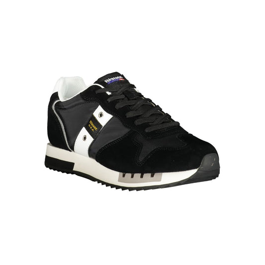 Blauer Herren-Sneaker aus schwarzem Polyester