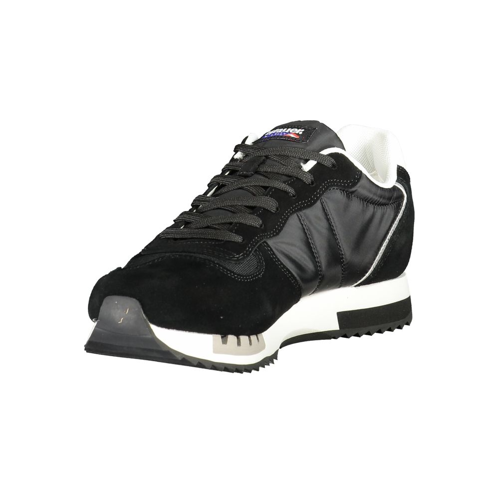 Blauer Herren-Sneaker aus schwarzem Polyester