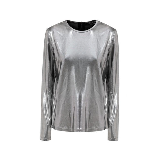 Tom Ford Graues Viskose-Langarmshirt