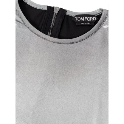 Tom Ford Graues Viskose-Langarmshirt