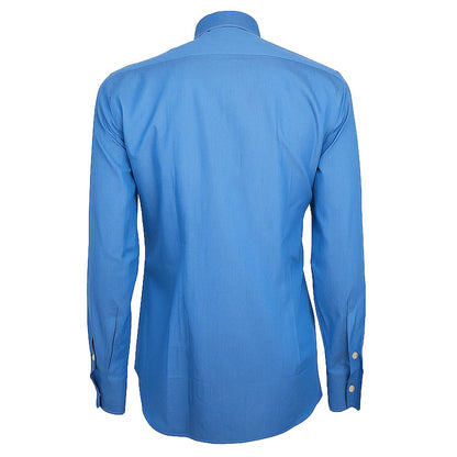 Made in Italy Blue Cotton Men's Shirt