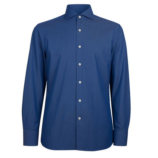 Made in Italy Blue Cotton Men's Shirt