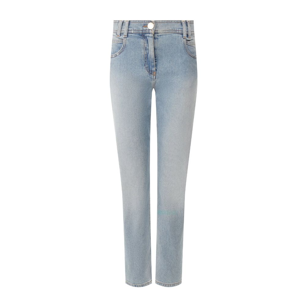 Balmain Blaue Jeans aus Baumwolle für Damen