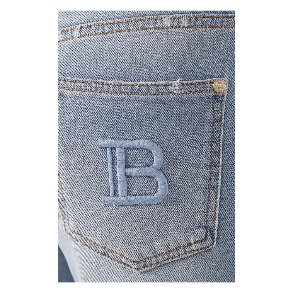Balmain Blaue Jeans aus Baumwolle für Damen