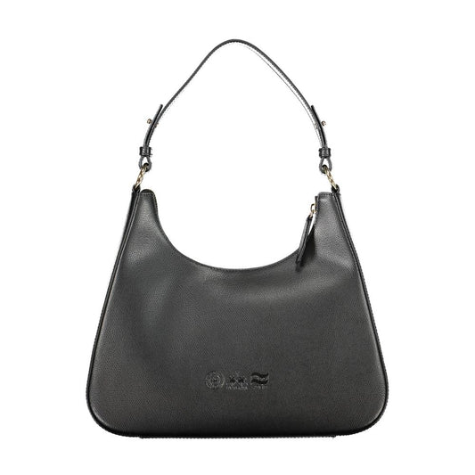 La Martina Schwarze Leder Damen Handtasche