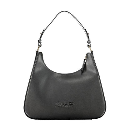 La Martina Schwarze Leder Damen Handtasche