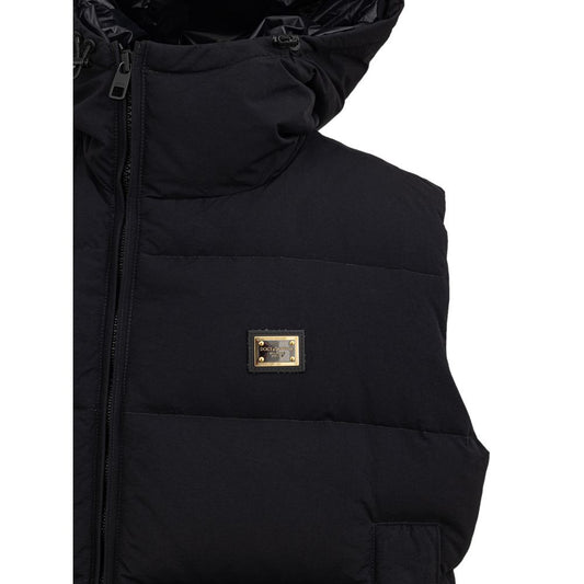 Dolce & Gabbana Black Polyester Sleveless Jacket
