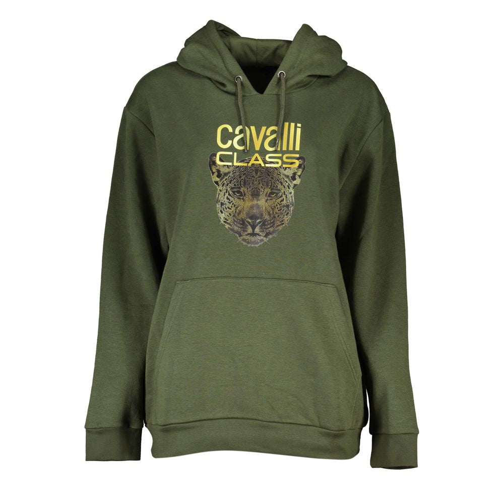 Cavalli Class Grüner Baumwollpullover für Damen