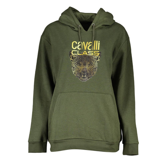 Cavalli Class Grüner Baumwollpullover für Damen