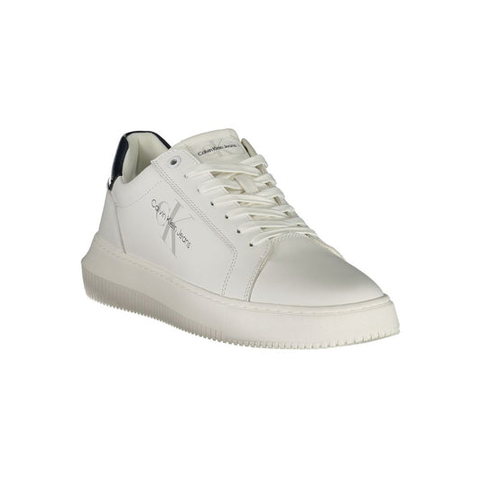 Calvin Klein Herren-Sneaker aus weißem Leder