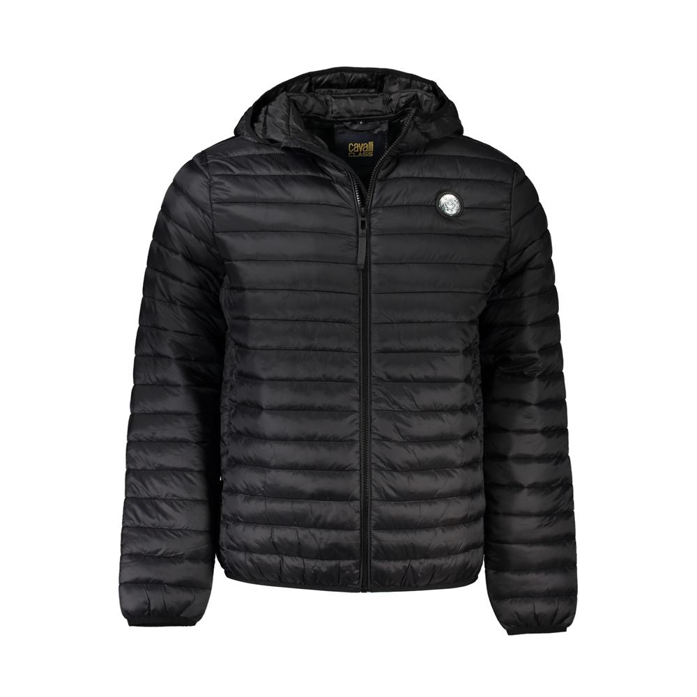 Cavalli Class Schwarze Polyamid-Herrenjacke