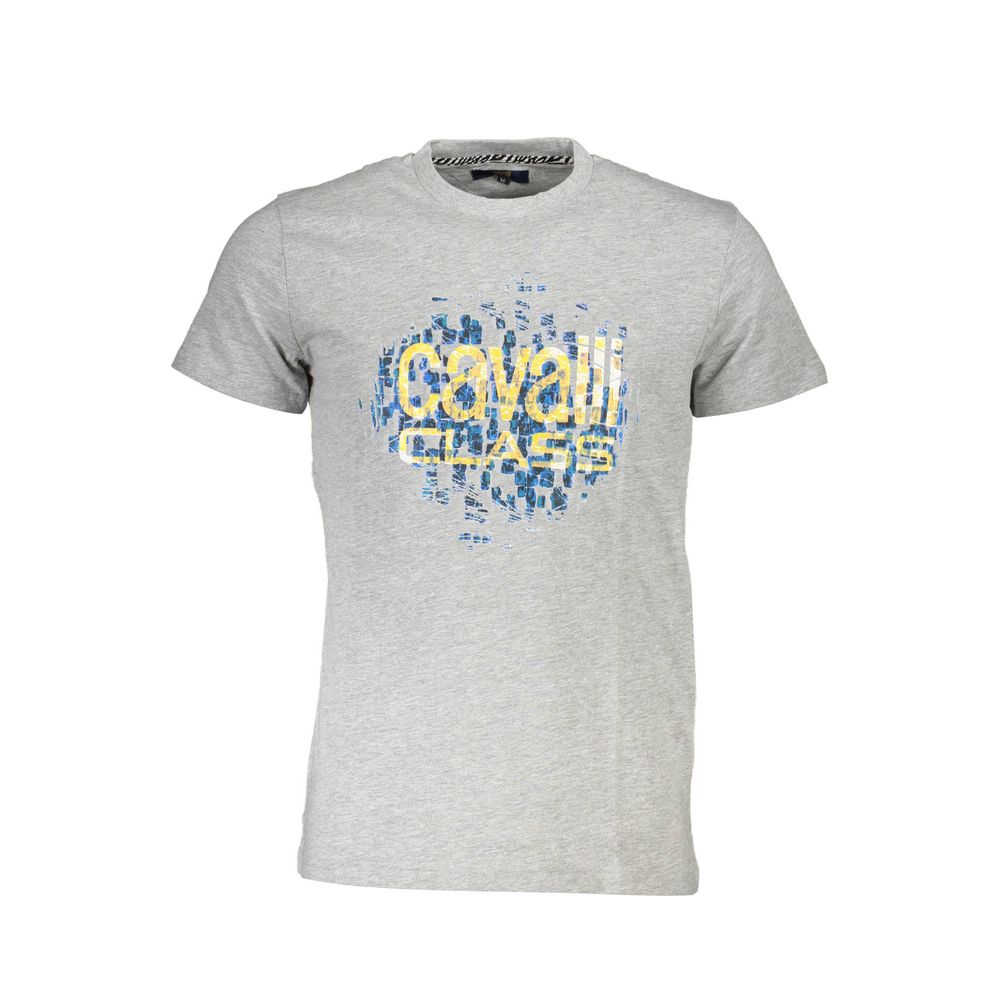 Cavalli Class Braunes Herren-T-Shirt aus Baumwolle