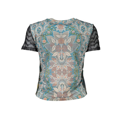 Desigual Blaues Polyester-T-Shirt für Damen