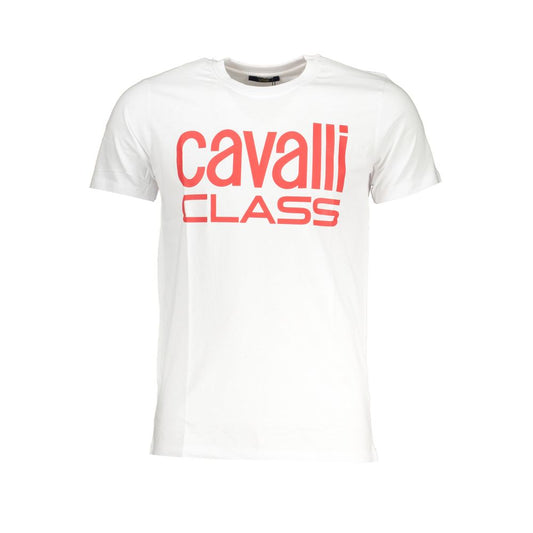 Weißes Baumwoll-T-Shirt der Cavalli Class